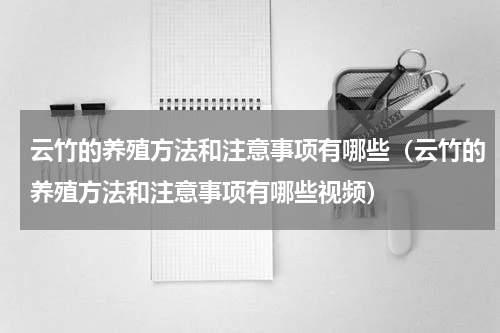 云竹的养殖方法和注意事项有哪些（云竹的养殖方法和注意事项有哪些视频）