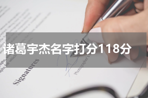 诸葛宇杰名字打分118分