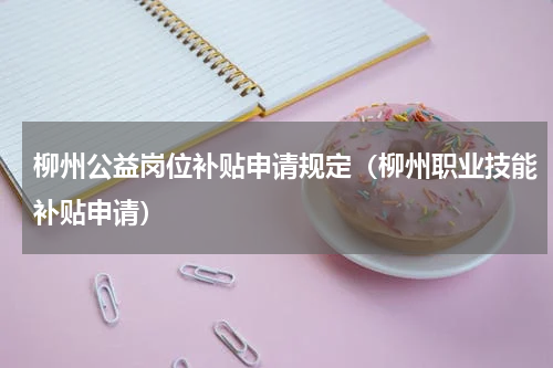 柳州公益岗位补贴申请规定（柳州职业技能补贴申请）