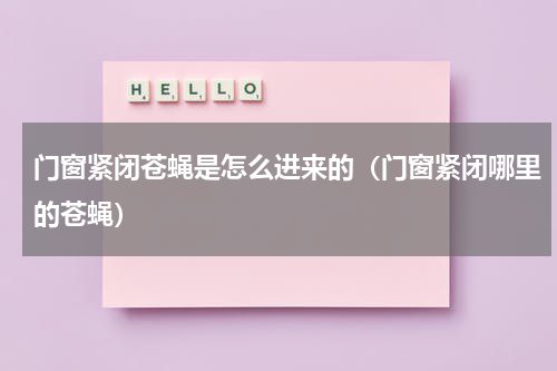 门窗紧闭苍蝇是怎么进来的（门窗紧闭哪里的苍蝇）