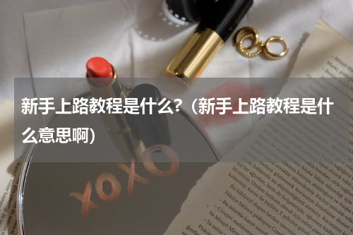 新手上路教程是什么?（新手上路教程是什么意思啊）