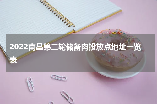 2022南昌第二轮储备肉投放点地址一览表