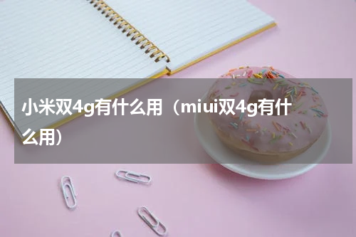 小米双4g有什么用（miui双4g有什么用）