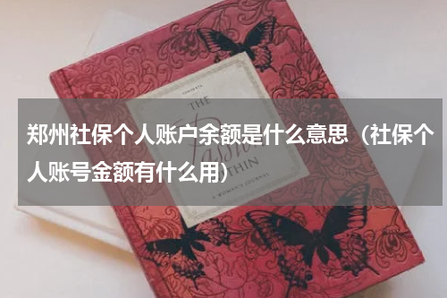 郑州社保个人账户余额是什么意思（社保个人账号金额有什么用）