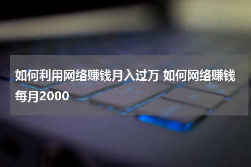 如何利用网络赚钱月入过万 如何网络赚钱每月2000