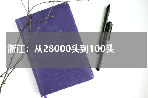 浙江：从28000头到100头
