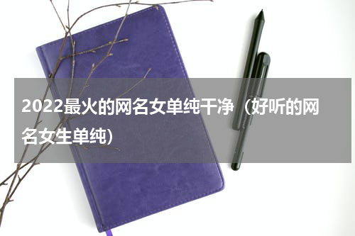 2022最火的网名女单纯干净（好听的网名女生单纯）
