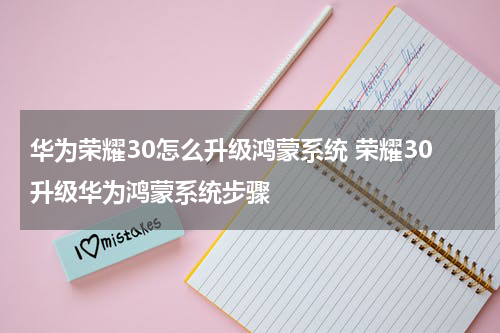 华为荣耀30怎么升级鸿蒙系统 荣耀30升级华为鸿蒙系统步骤