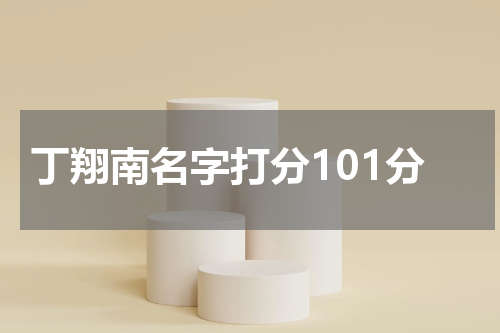 丁翔南名字打分101分