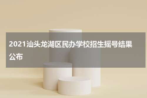 2021汕头龙湖区民办学校招生摇号结果公布