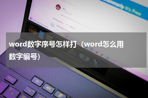 word数字序号怎样打（word怎么用数字编号）