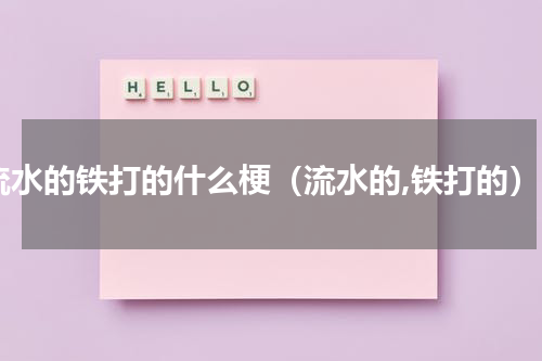 流水的铁打的什么梗（流水的,铁打的）