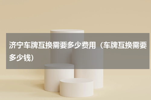 济宁车牌互换需要多少费用（车牌互换需要多少钱）