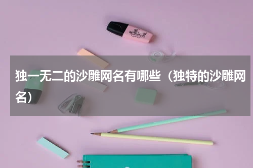 独一无二的沙雕网名有哪些（独特的沙雕网名）