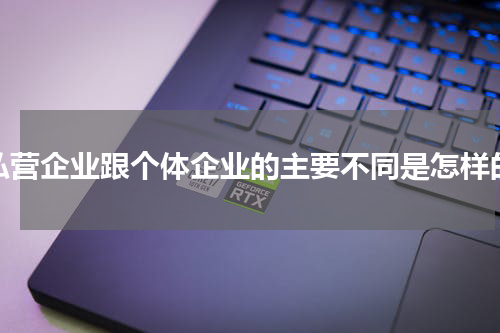 私营企业跟个体企业的主要不同是怎样的