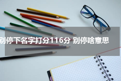 别停下名字打分116分 别停啥意思