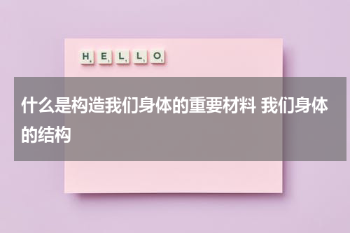 什么是构造我们身体的重要材料 我们身体的结构