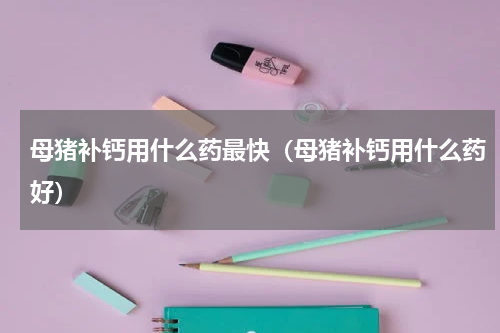 母猪补钙用什么药最快（母猪补钙用什么药好）