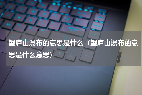 望庐山瀑布的意思是什么（望庐山瀑布的意思是什么意思）