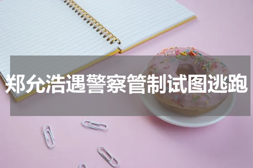 郑允浩遇警察管制试图逃跑