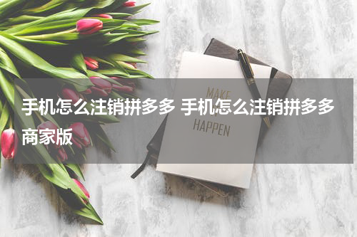 手机怎么注销拼多多 手机怎么注销拼多多商家版