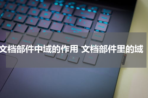 文档部件中域的作用 文档部件里的域