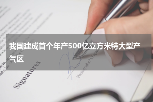 我国建成首个年产500亿立方米特大型产气区
