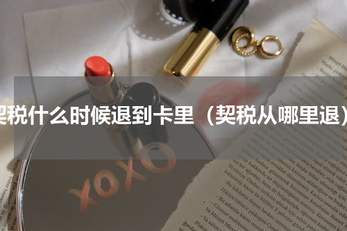 契税什么时候退到卡里（契税从哪里退）