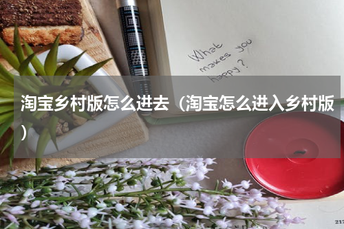 淘宝乡村版怎么进去（淘宝怎么进入乡村版）